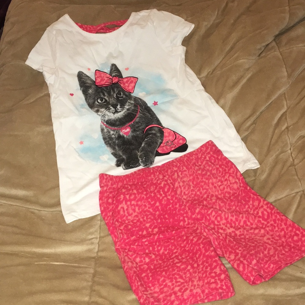 Shirt and short set, Girl, Size 7